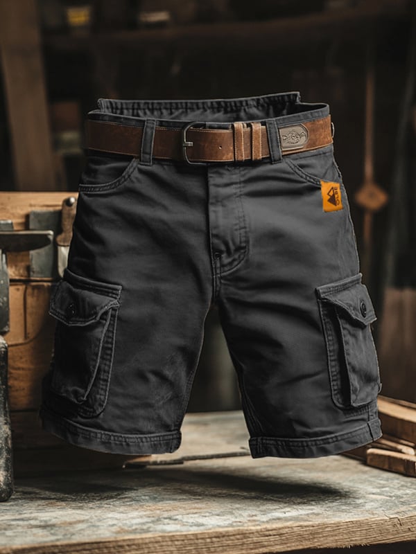 Liam - Retro Cargo Shorts with Multiple Pockets