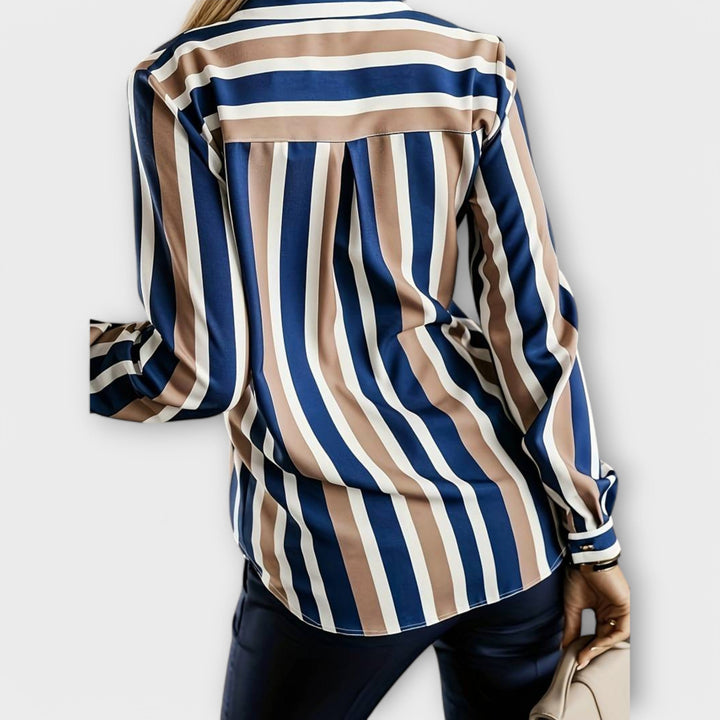 Niamh - Light and Comfortable Striped Blouse