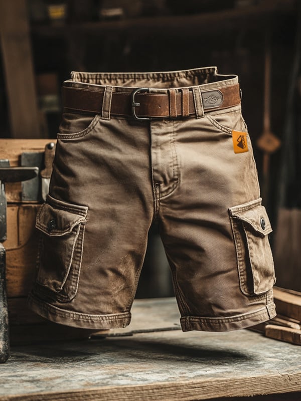 Liam - Retro Cargo Shorts with Multiple Pockets