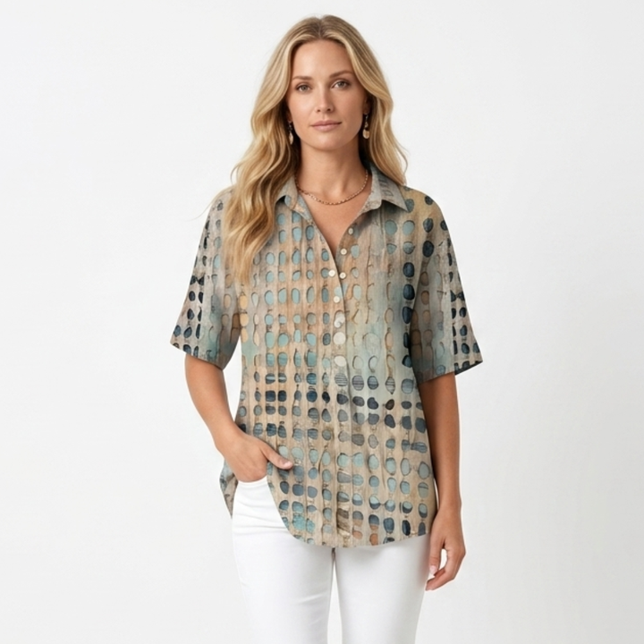 Niamh - Deep V-Neck Blouse