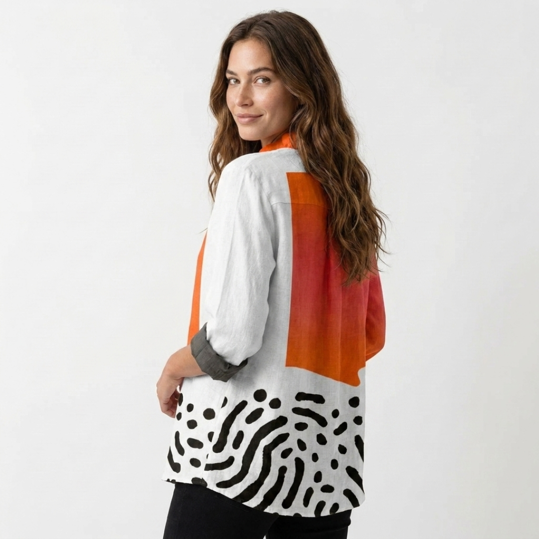 Niamh - Elegant Linen Summer Blouse