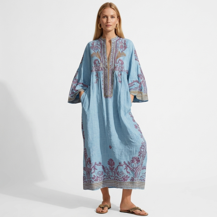 Saoirse - Boho Dress with Embroidery