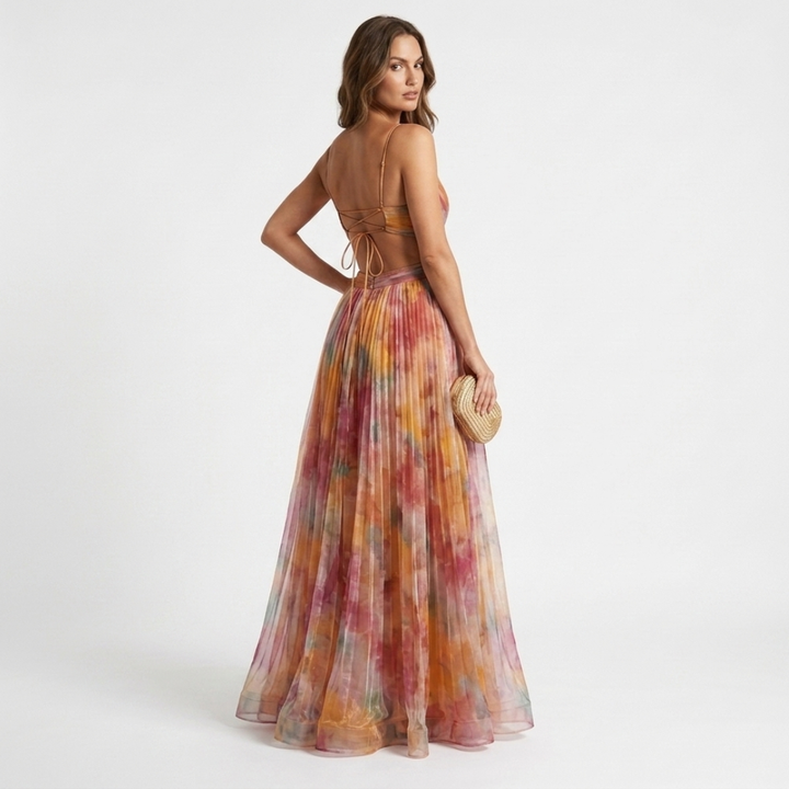 Saoirse - Long Dress with Floral Print