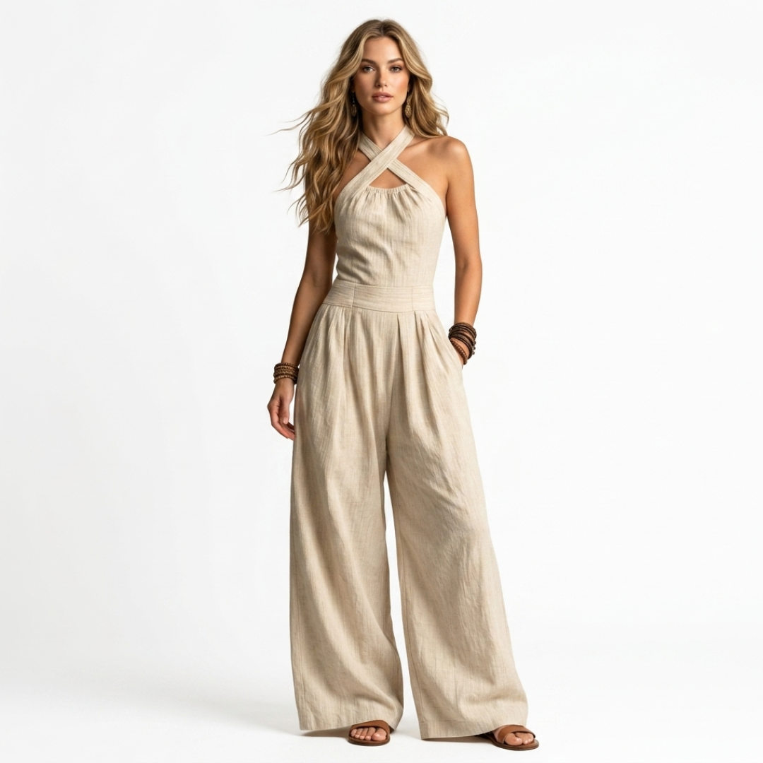 Aisling - Jumpsuit with Crossover Cut-Out
