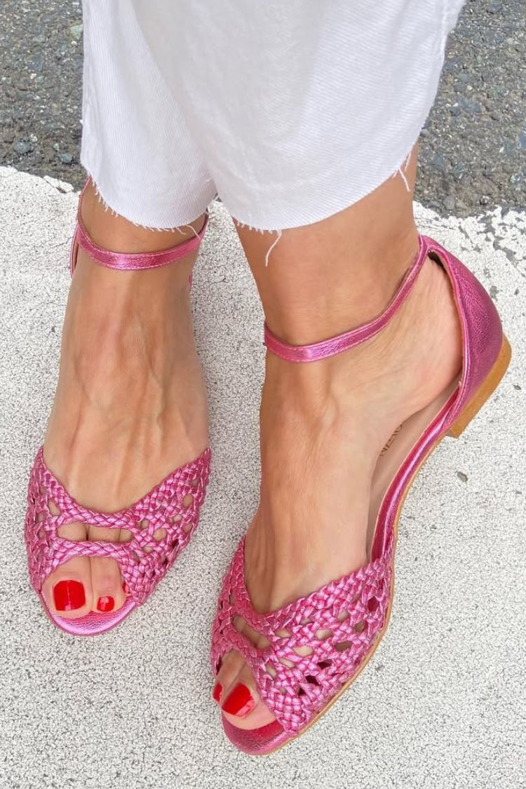 Isolde | Golden Braided Sandals
