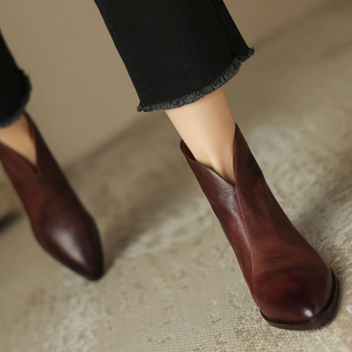Deirdre - Elegant Ankle Boots with a Low Heel