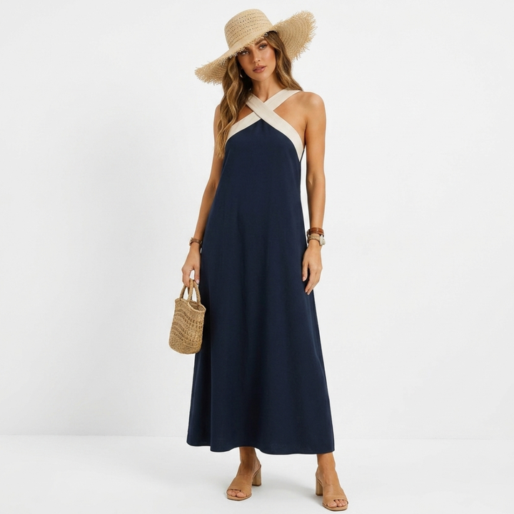 Aoife - Dress with Crossover Cut