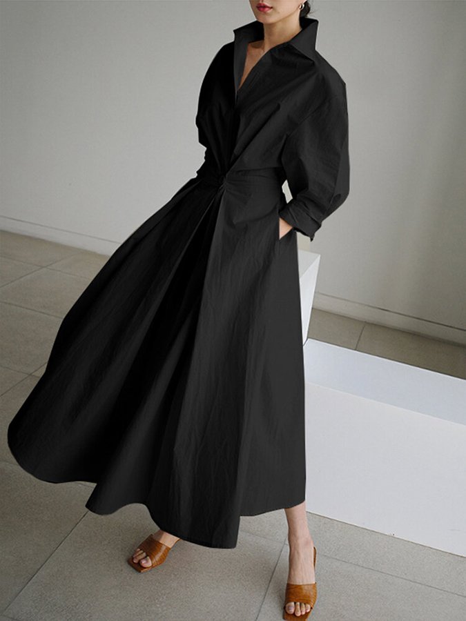 SOLVEJ | Elegant lang kjole til en tidløs og raffineret stil