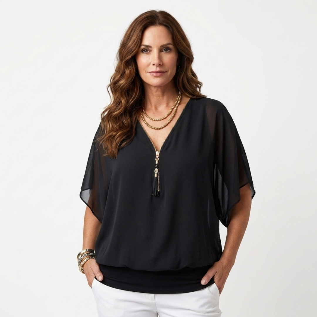 Róisín - Zip-Up Blouse