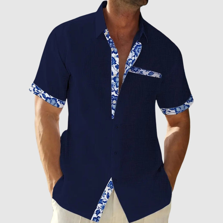 Henrik - Short-sleeved shirt with contrast details