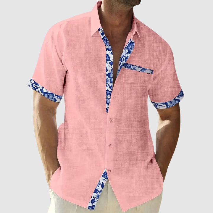 Henrik - Short-sleeved shirt with contrast details