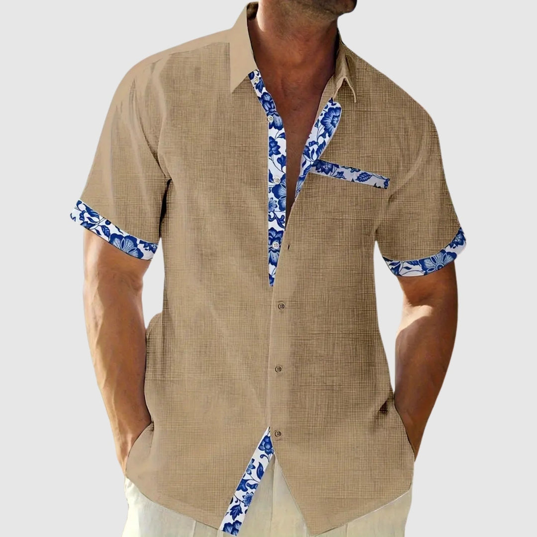 Henrik - Short-sleeved shirt with contrast details