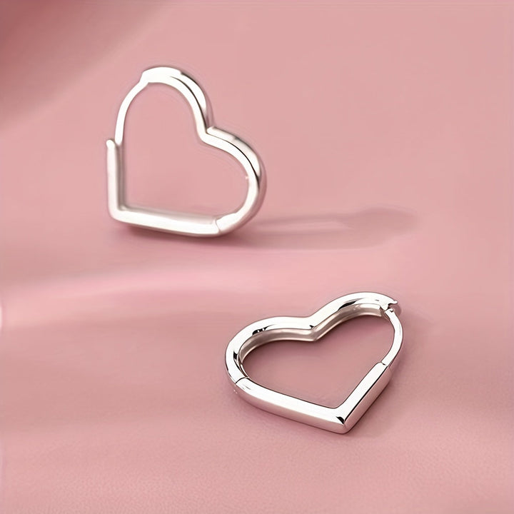 Heart-Shaped Earrings in Gold-Plated Stainless Steel