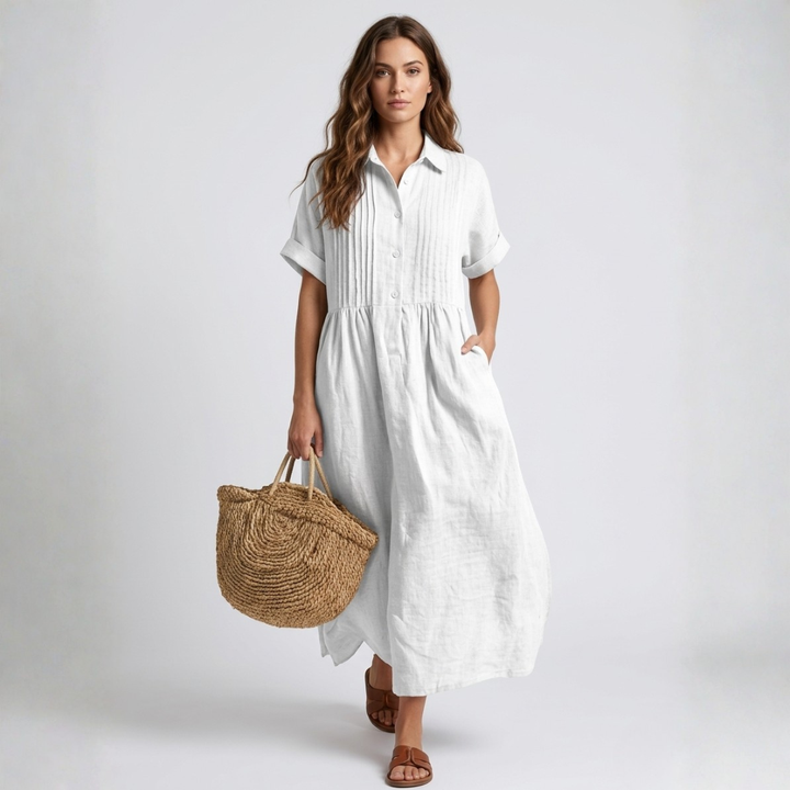Róisín - Shirt Dress in Light Cotton