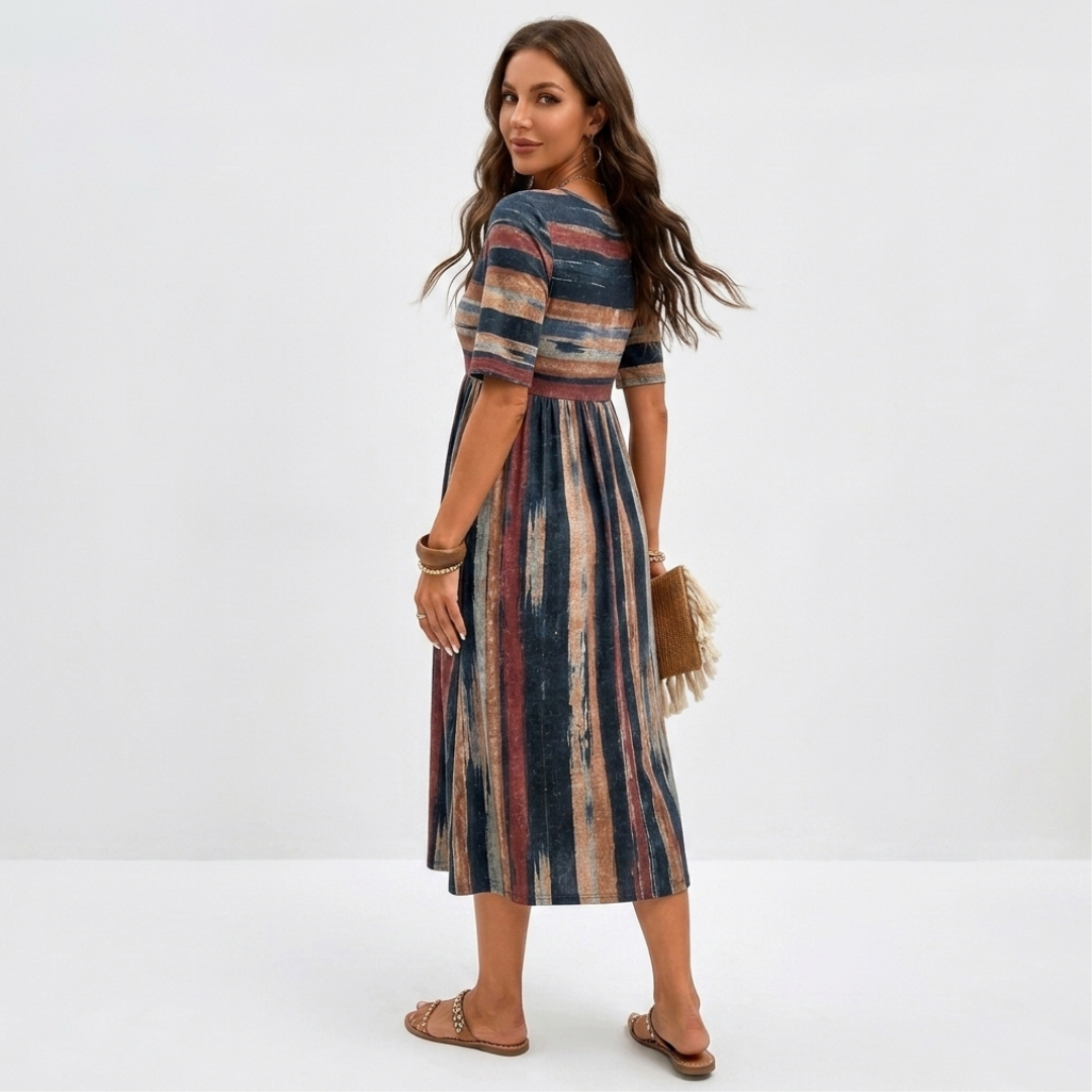 Nuala - Striped Midi Dress