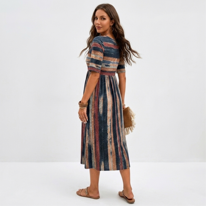 Nuala - Striped Midi Dress