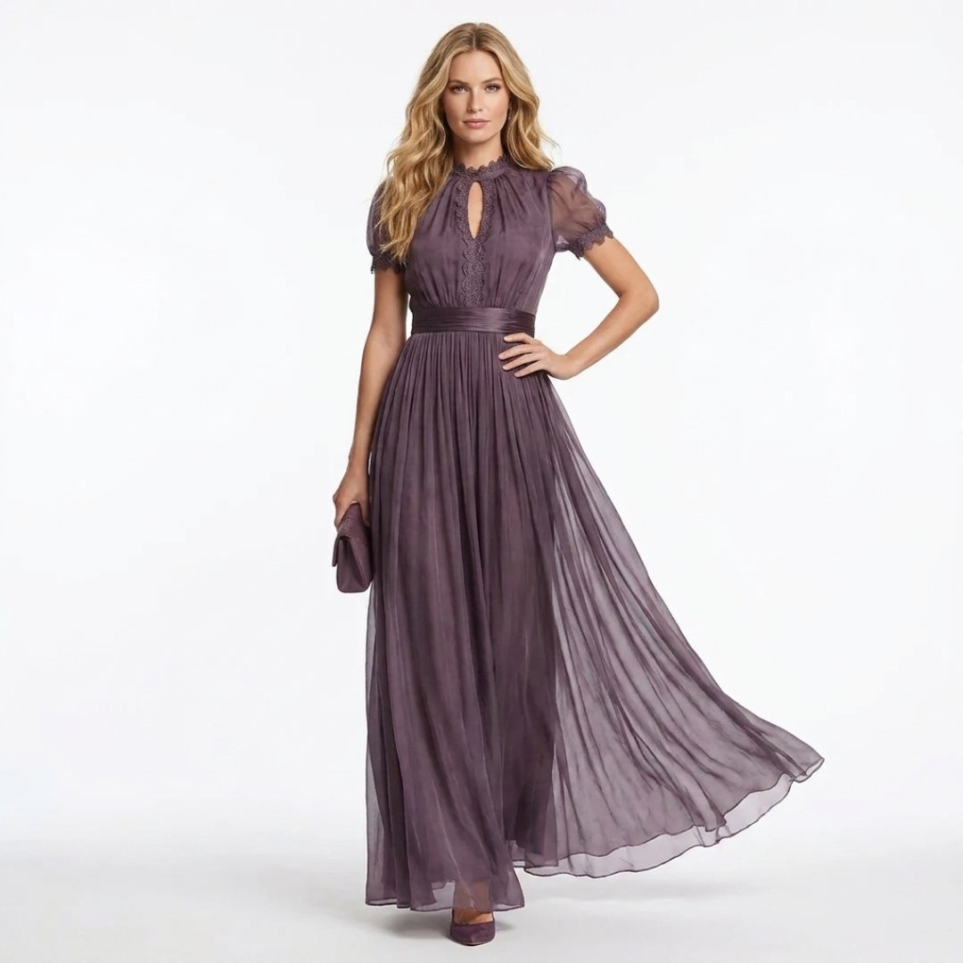 Sinéad - Long Dress with Deep Neckline