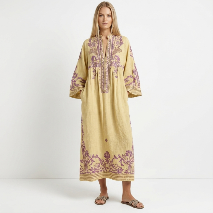 Saoirse - Boho Dress with Embroidery