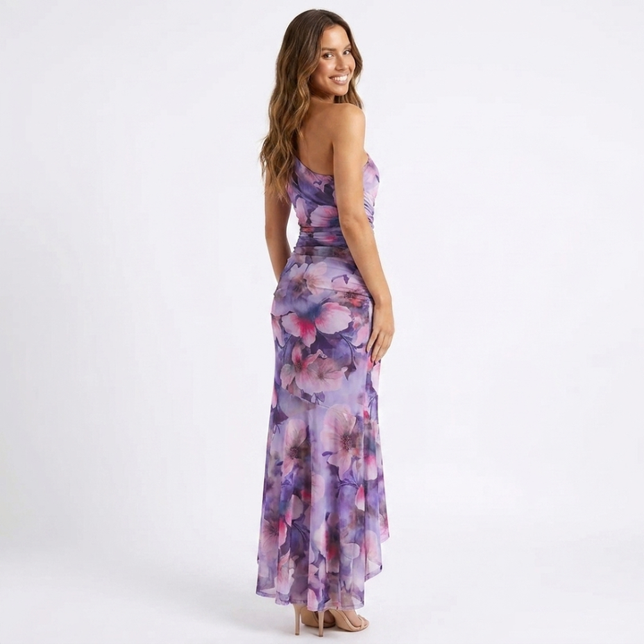 Mai - Dress with pleated shoulder
