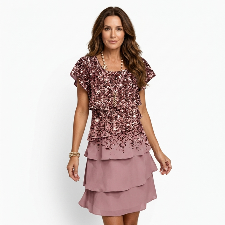 Gabrielle - Elegant stribet kjole
