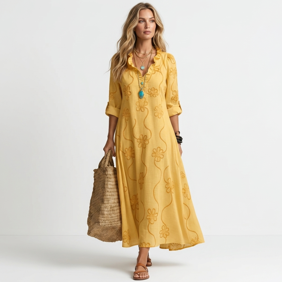 Siobhán - Long Summer Dress with Flowers
