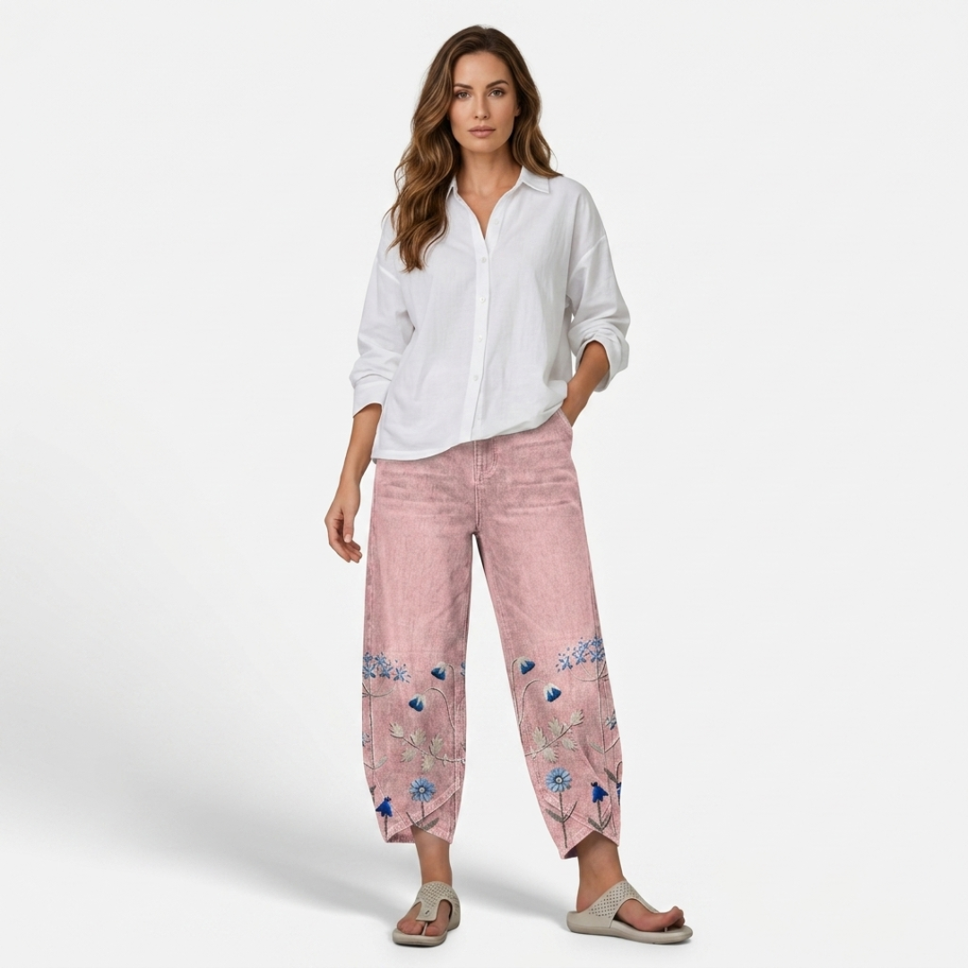 Felicia - Relaxed pants with embroidery