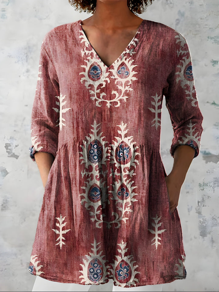Aoife | Long Blouse with V-Neck