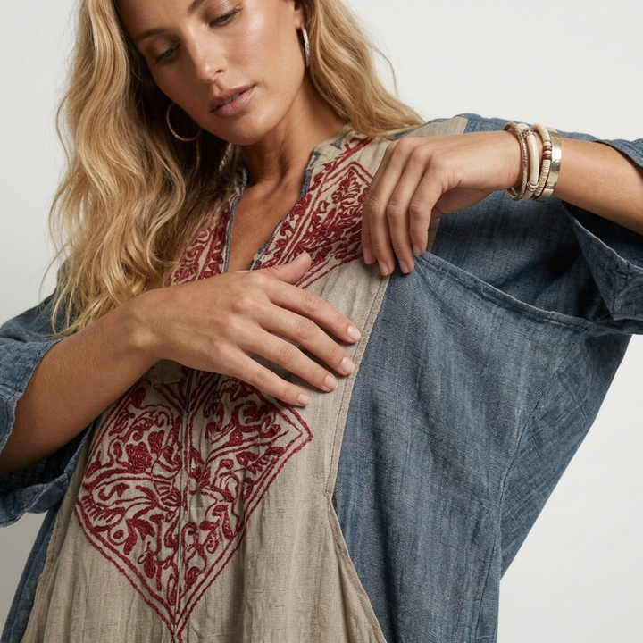 Freja - Jumpsuit with Vintage Print