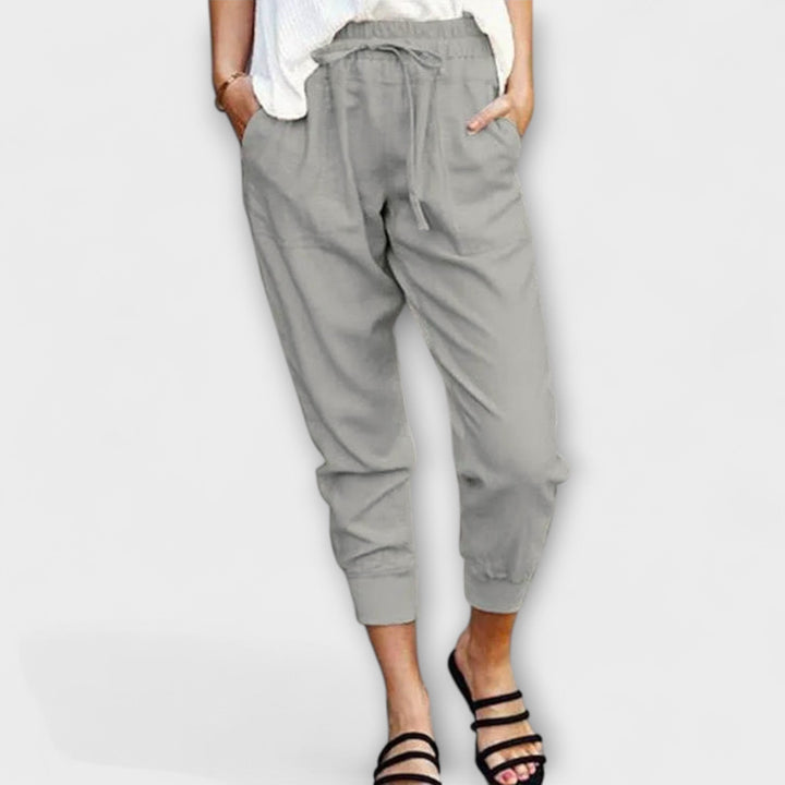 Lærke – Lightweight linen trousers with cotton blend