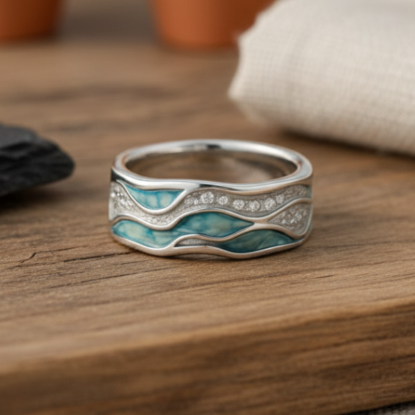Elegant Silver Turquoise Ring