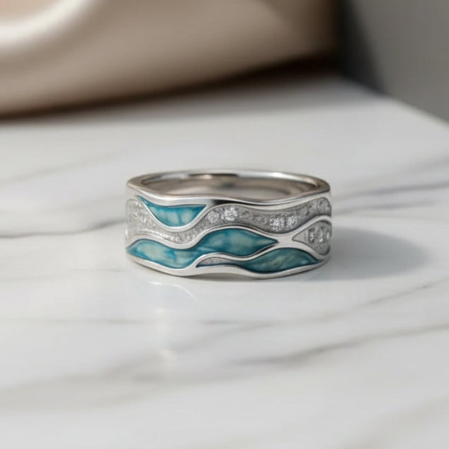 Elegant Silver Turquoise Ring