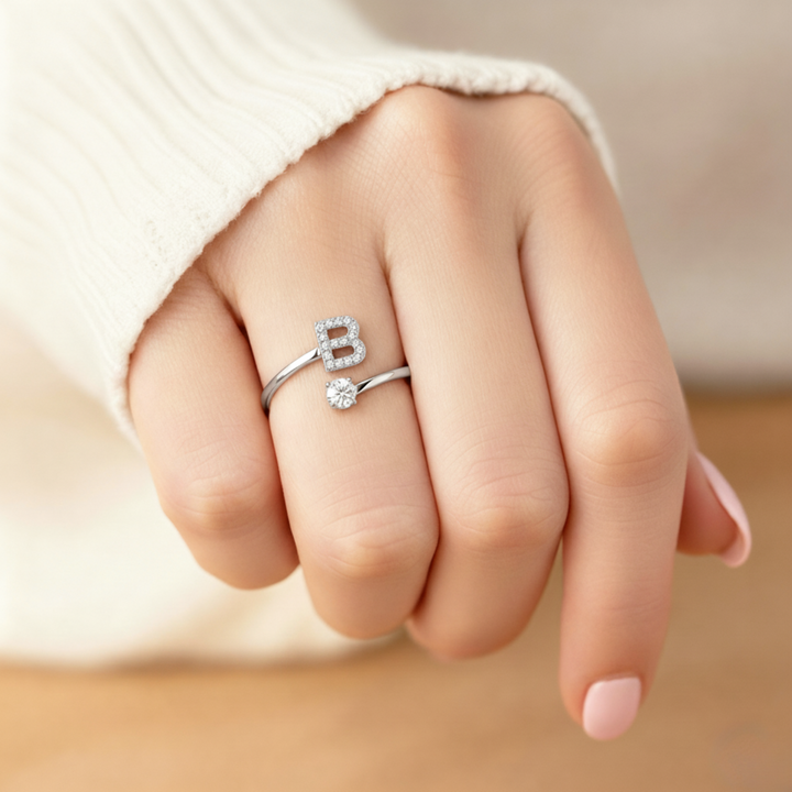 Camille - Adjustable ring with initials