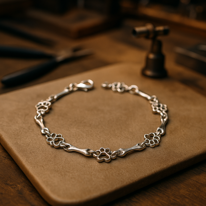Bracelet "Eternal Bond" with paws and bones