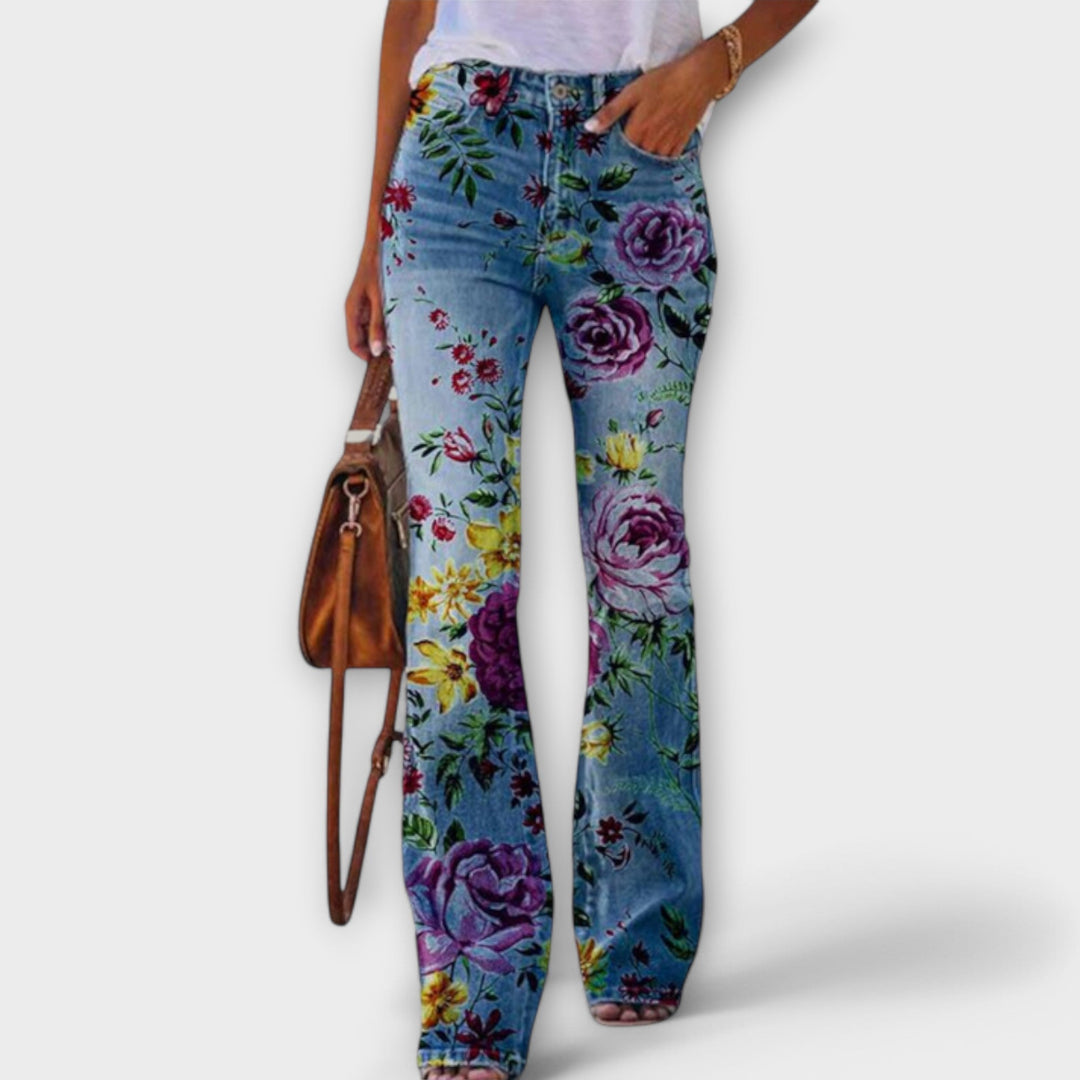 Floral print trousers