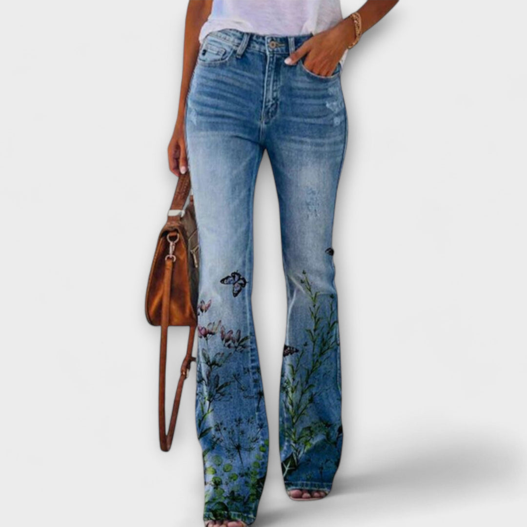 Floral print trousers
