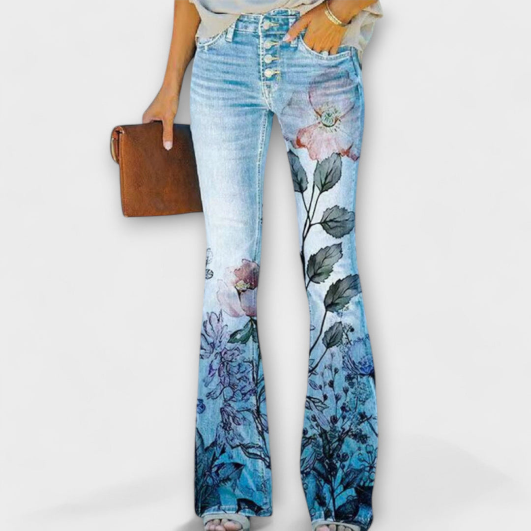 Floral print trousers