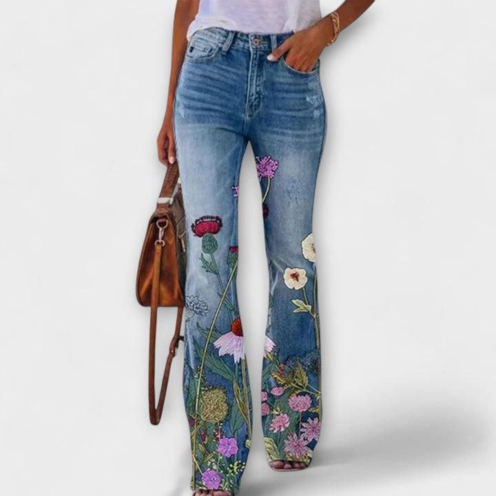 Floral print trousers