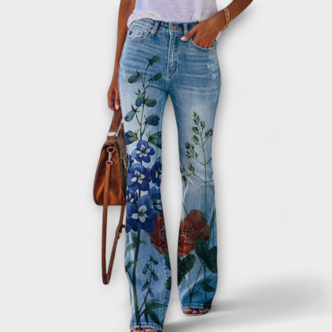 Floral print trousers
