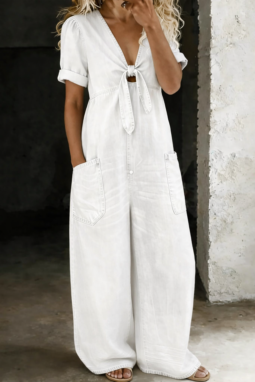 Maja™ | V-neck Denim Set