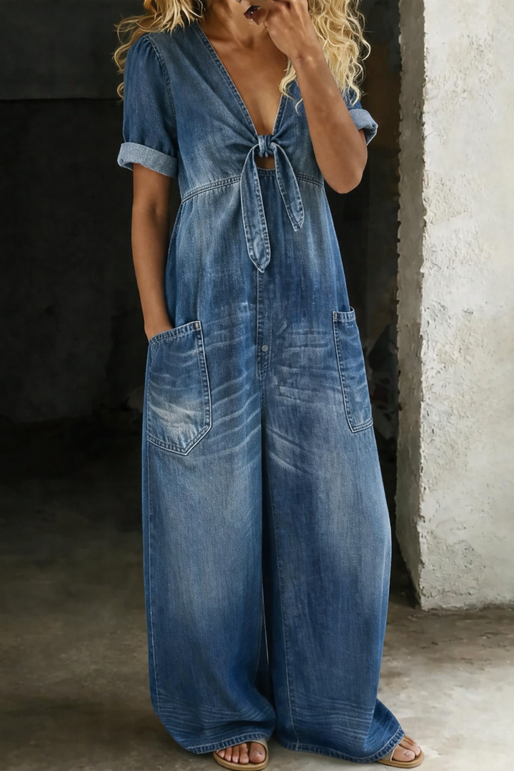Maja™ | V-neck Denim Set