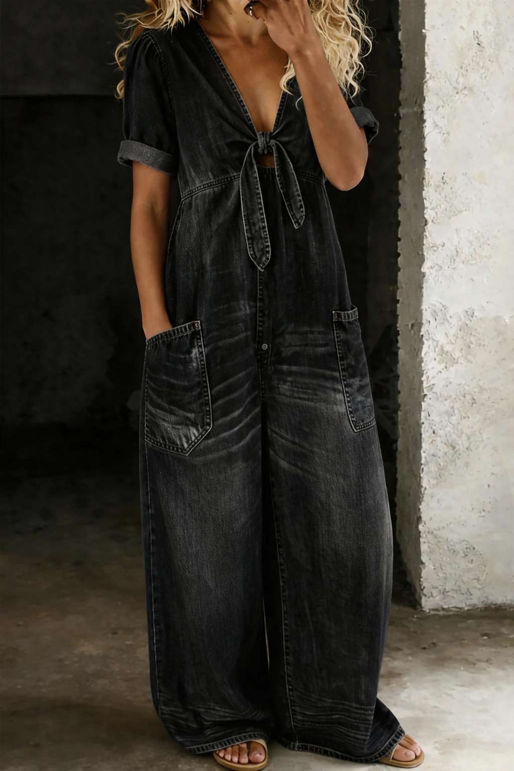 Maja™ | V-neck Denim Set