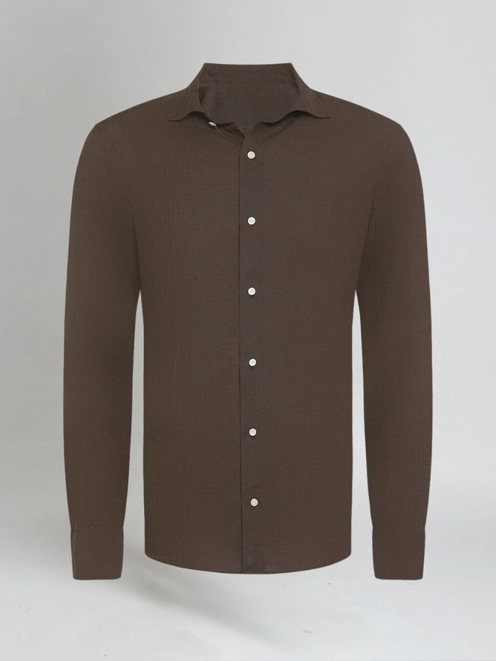 Essential Linen Shirt - Dark Brown