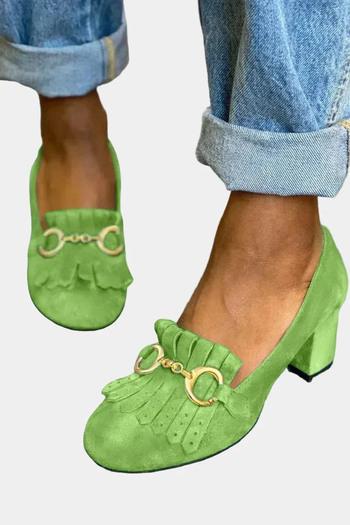 Frida - Heel with gold buckle