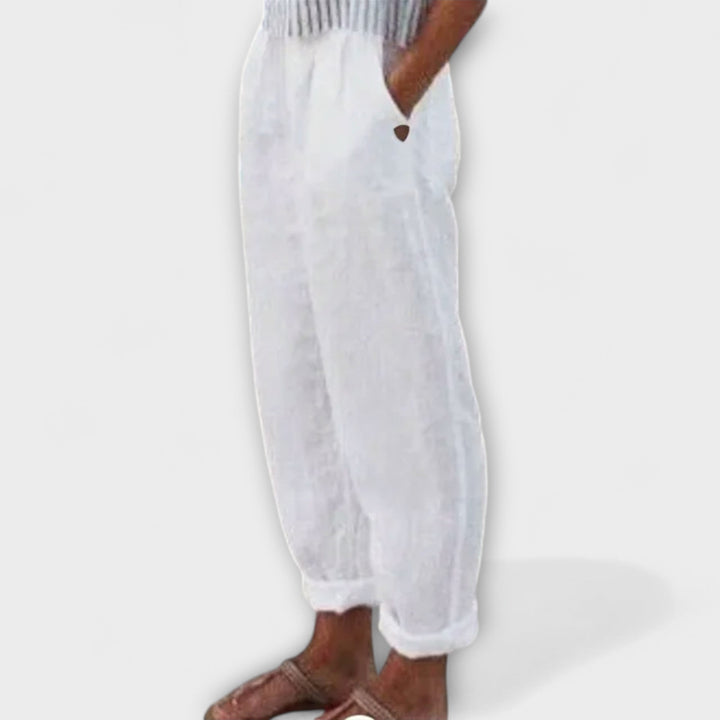 Karen - Trousers with soft waist and side pockets