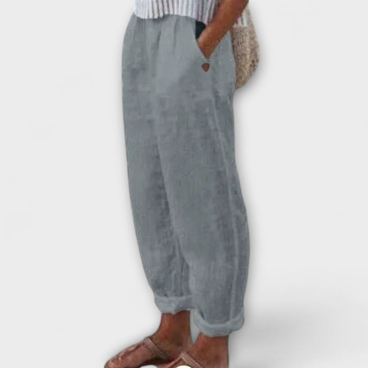 Karen - Trousers with soft waist and side pockets