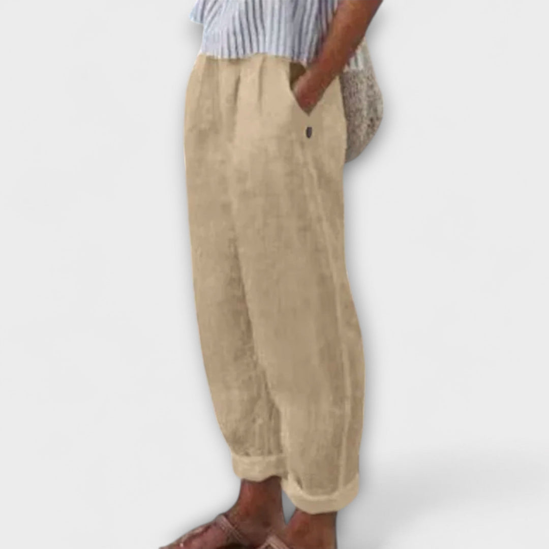 Karen - Trousers with soft waist and side pockets