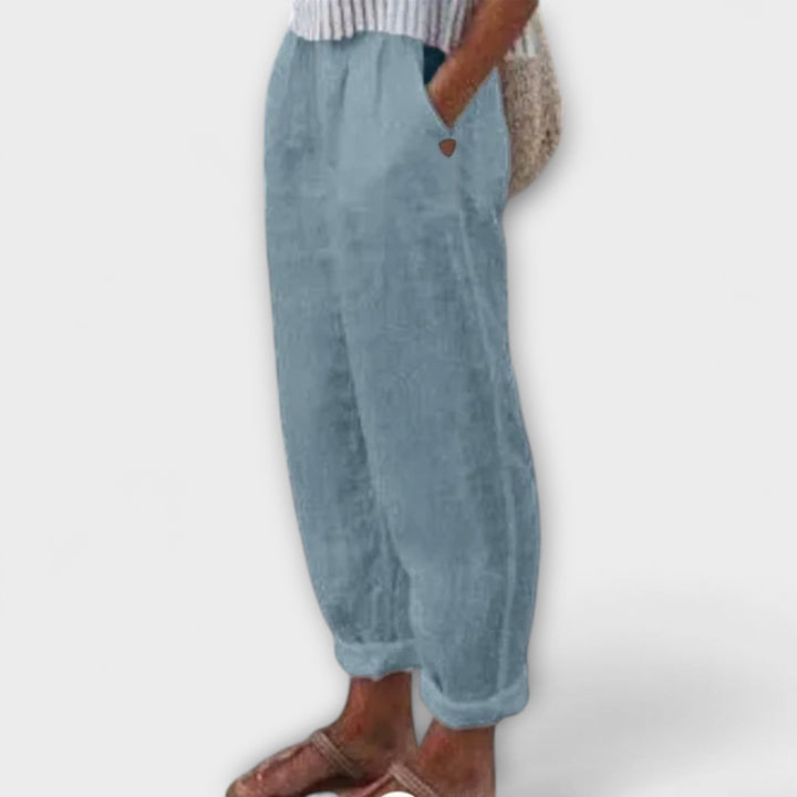 Karen - Trousers with soft waist and side pockets