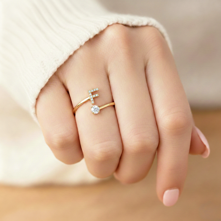 Camille - Adjustable ring with initials