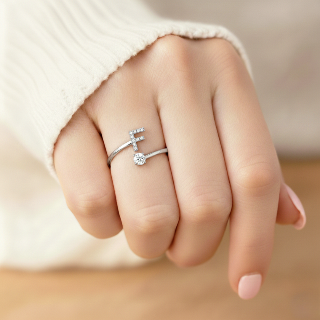 Camille - Adjustable ring with initials