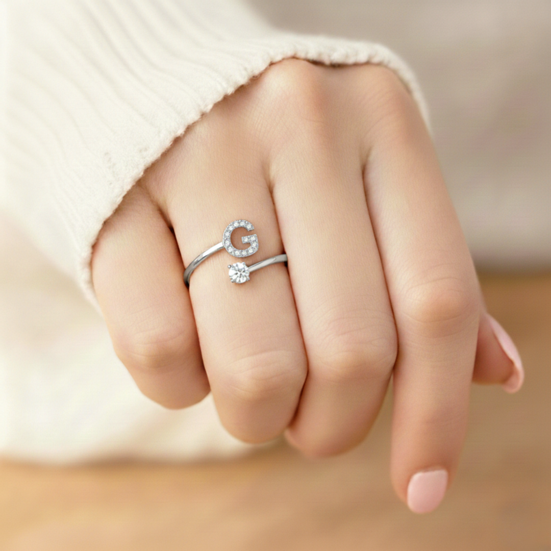 Camille - Adjustable ring with initials